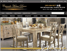Tablet Screenshot of cascadehomedecor.com